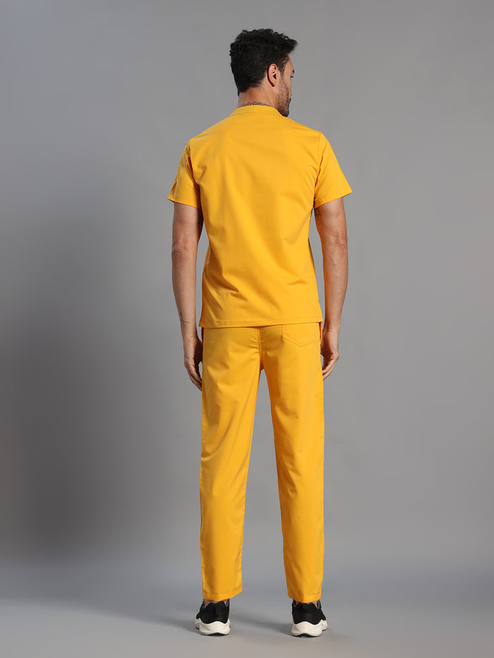 Move Lite Men Marigold (Mandarin Neck) Scrub Set