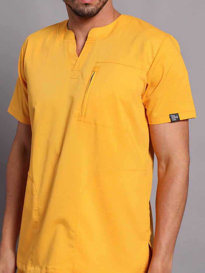 Move Lite Men Marigold (Neo Notch Neck) Scrub Set
