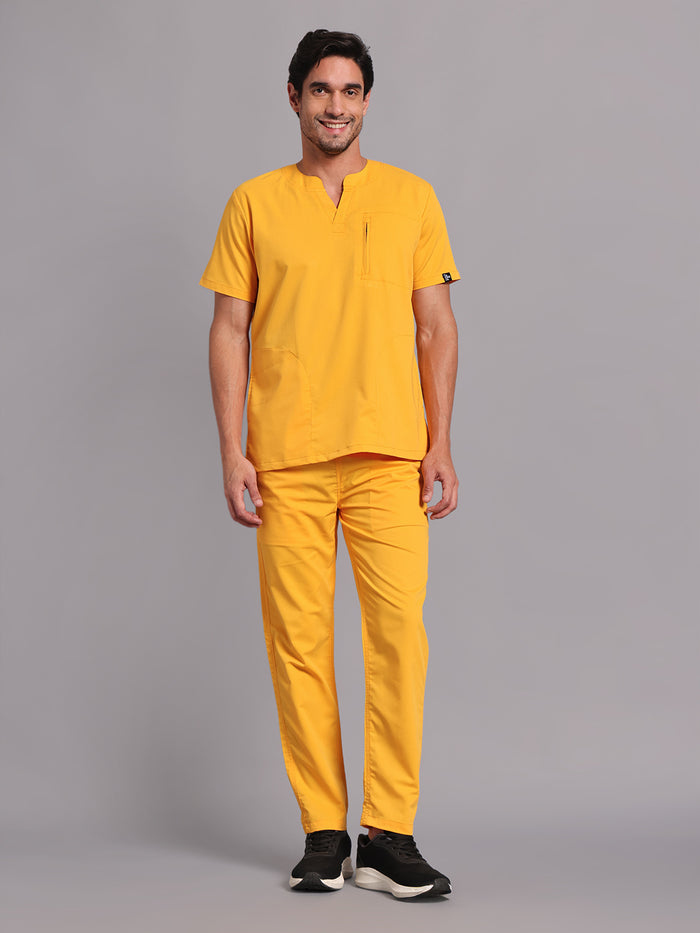 Move Lite Men Marigold (Neo Notch Neck) Scrub Set
