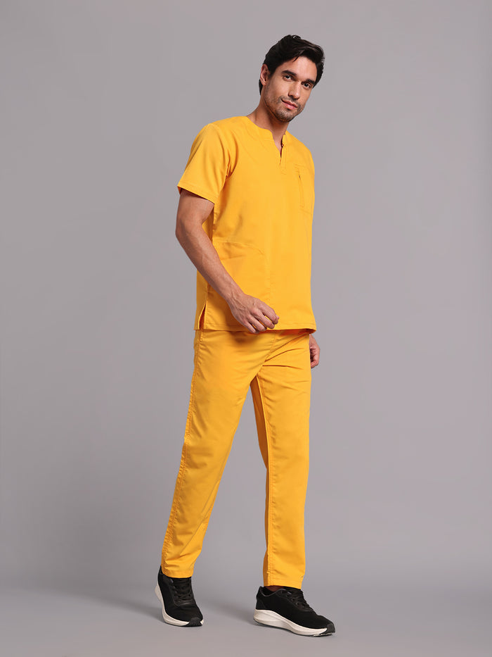 Move Lite Men Marigold (Neo Notch Neck) Scrub Set