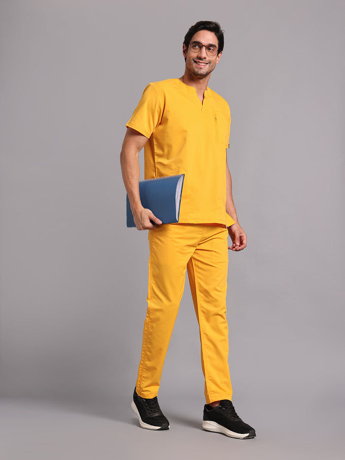 Move Lite Men Marigold (Neo Notch Neck) Scrub Set