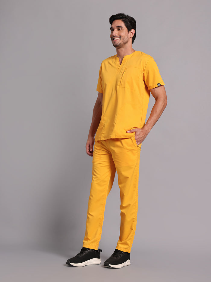 Move Lite Men Marigold (Neo Notch Neck) Scrub Set