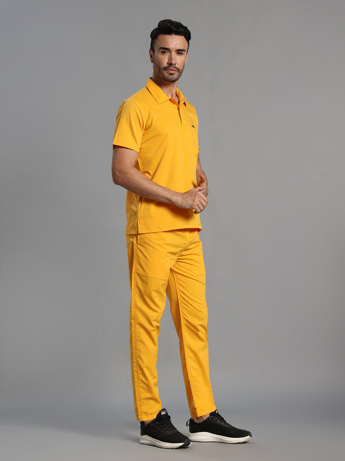 Move Lite Men Marigold (Polo Neck) Scrub Set