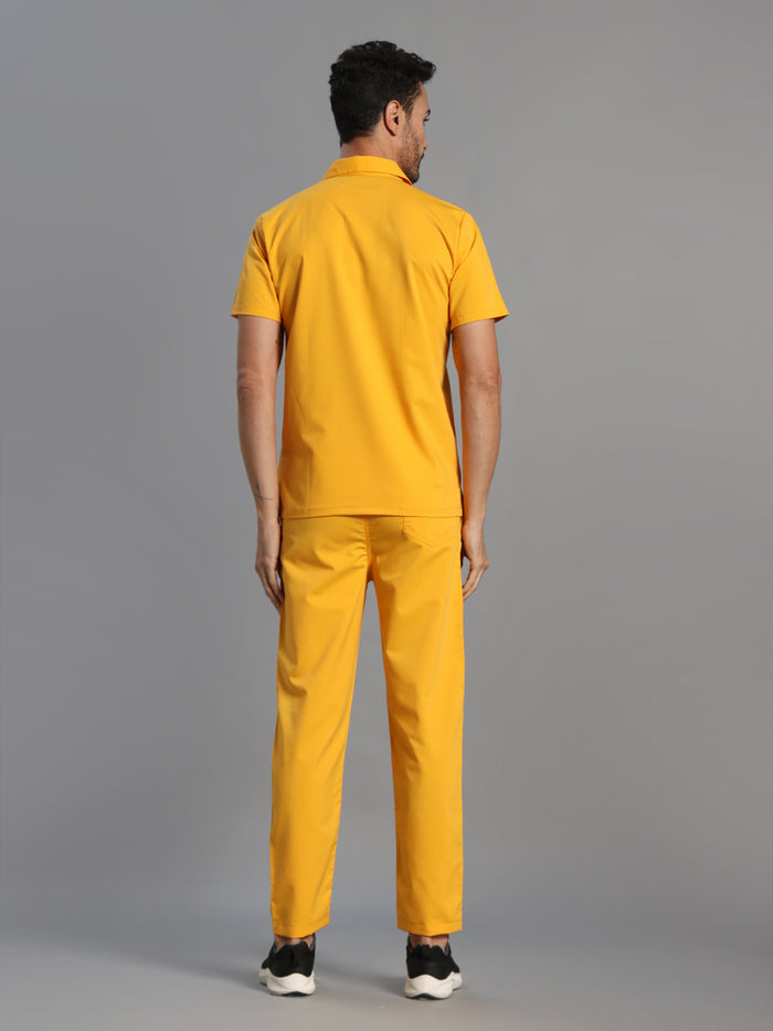 Move Lite Men Marigold (Polo Neck) Scrub Set