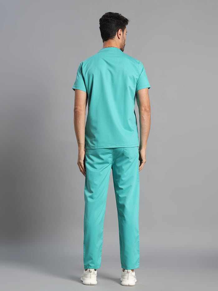 Move Lite Men Mint Green (Mandarin Neck) Scrub Set