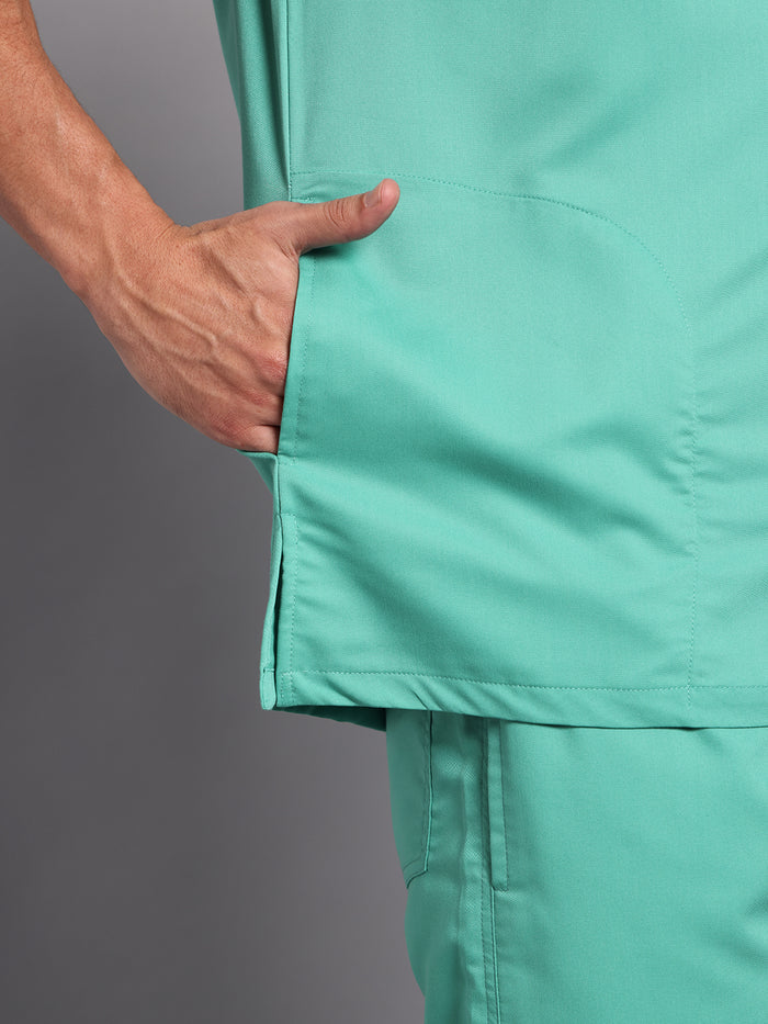 Move Lite Men Mint Green (Neo Notch Neck) Scrub Set