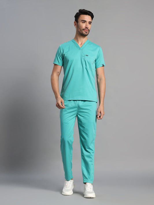 Move Lite Men Mint Green (V Neck) Scrub Set