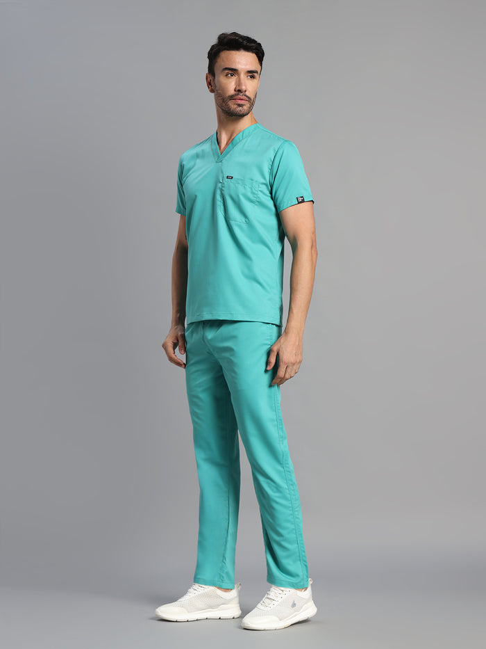Move Lite Men Mint Green (V Neck) Scrub Set