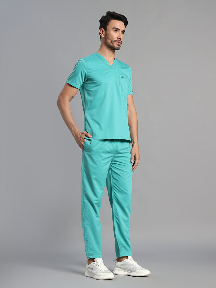 Move Lite Men Mint Green (V Neck) Scrub Set
