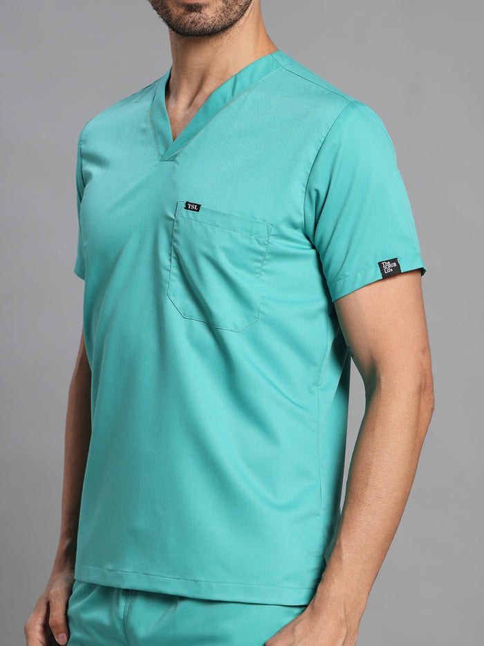 Move Lite Men Mint Green (V Neck) Scrub Set