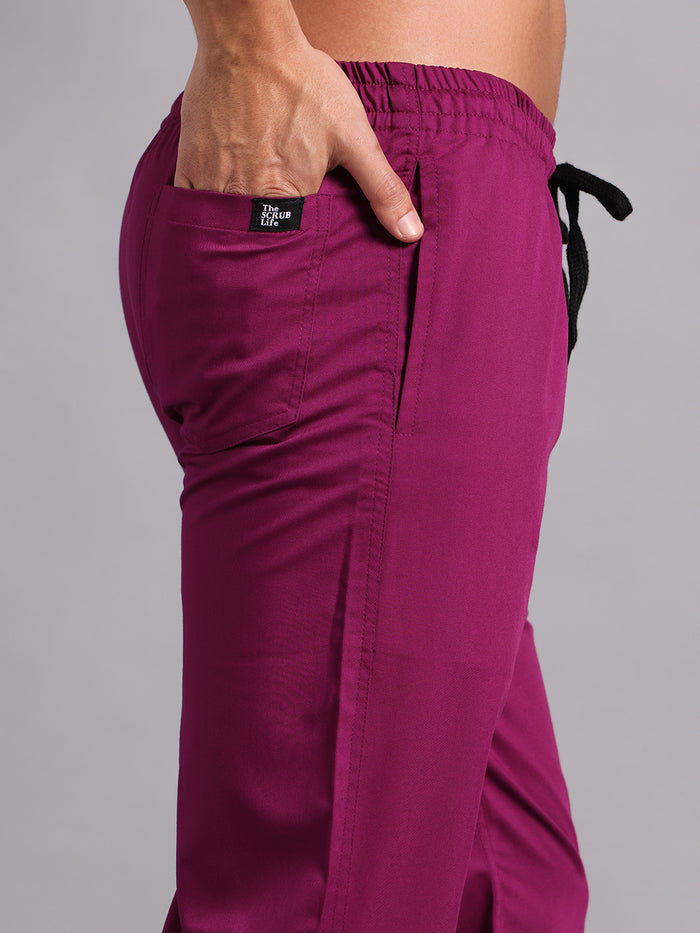 Move Lite Men Plum (Neo Notch Neck) Scrub Set
