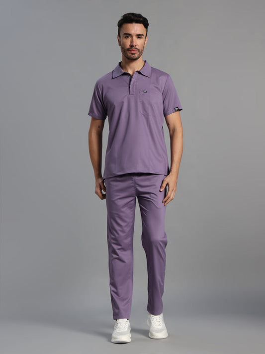 Move Lite Men Ube (Polo Neck) Scrub Set