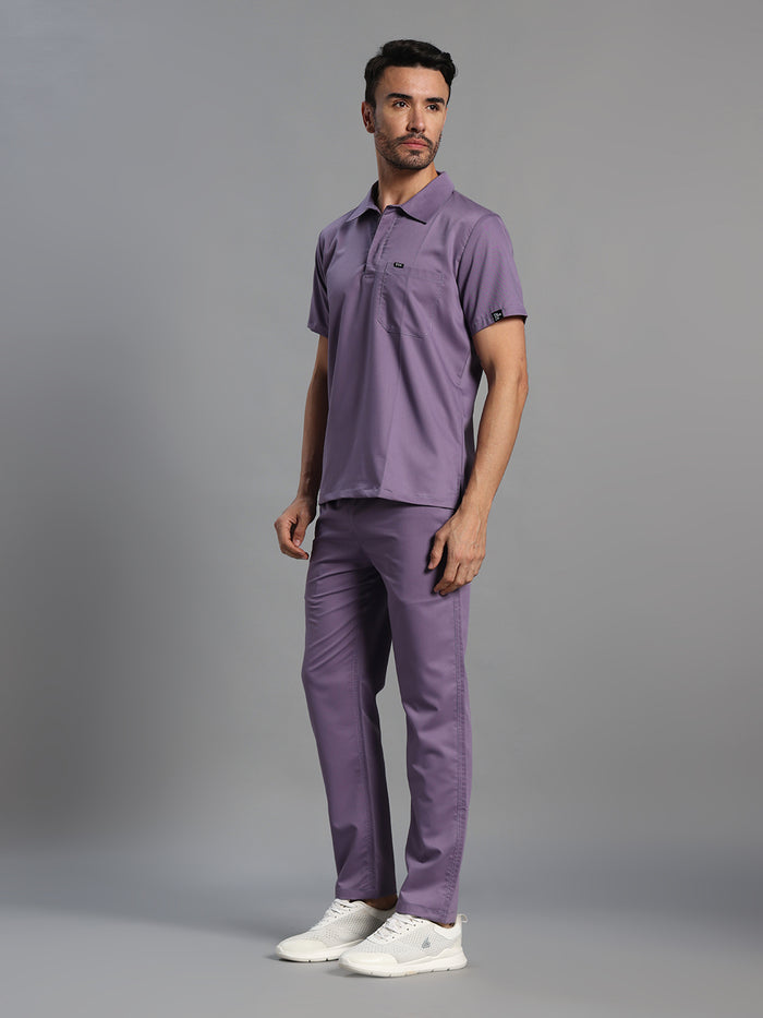 Move Lite Men Ube (Polo Neck) Scrub Set