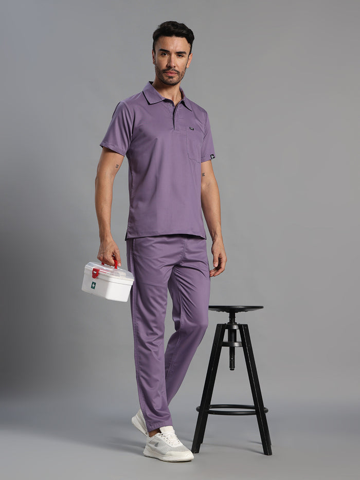 Move Lite Men Ube (Polo Neck) Scrub Set