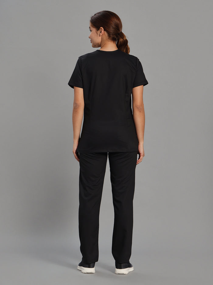 Move Lite Women Black V Scrub Set