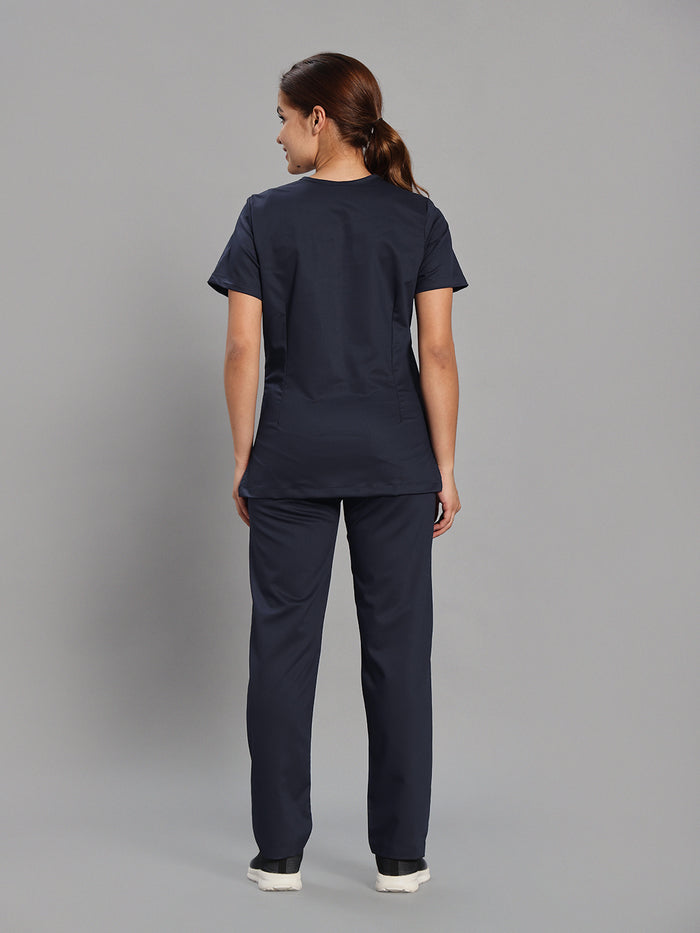 Move Lite Women Ink Blue V Scrub Set
