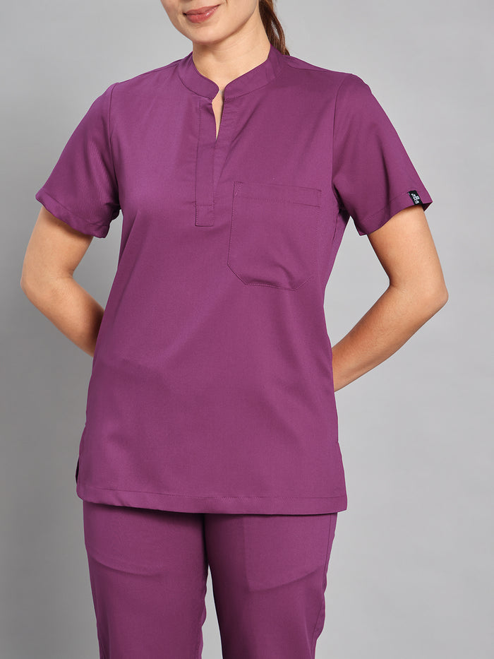 Move Lite Women Plum Mandarin Scrub Set
