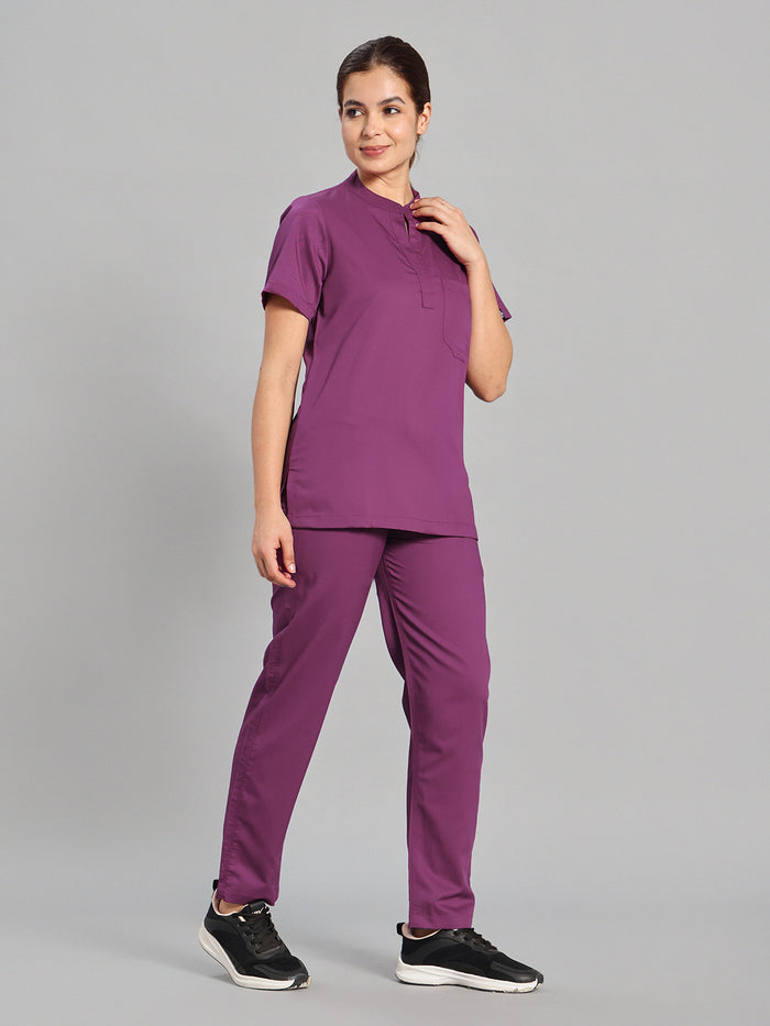 Move Lite Women Plum Mandarin Scrub Set