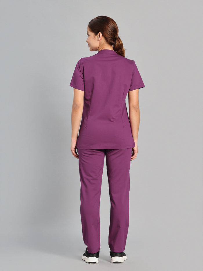 Move Lite Women Plum Mandarin Scrub Set