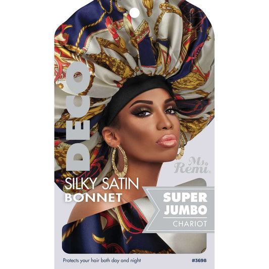 Ms. Remi Deco Silky Satin Bonnet Super Jumbo, 1 Count, Assorted Patterns