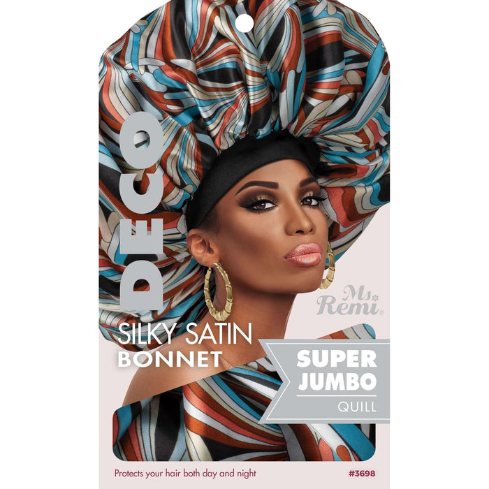 Ms. Remi Deco Silky Satin Bonnet Super Jumbo, 1 Count, Assorted Patterns