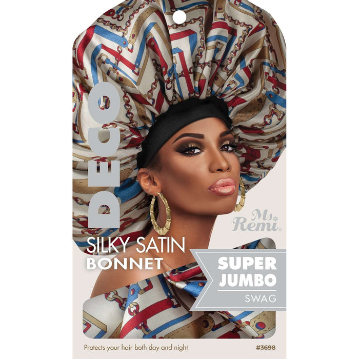 Ms. Remi Deco Silky Satin Bonnet Super Jumbo, 1 Count, Assorted Patterns
