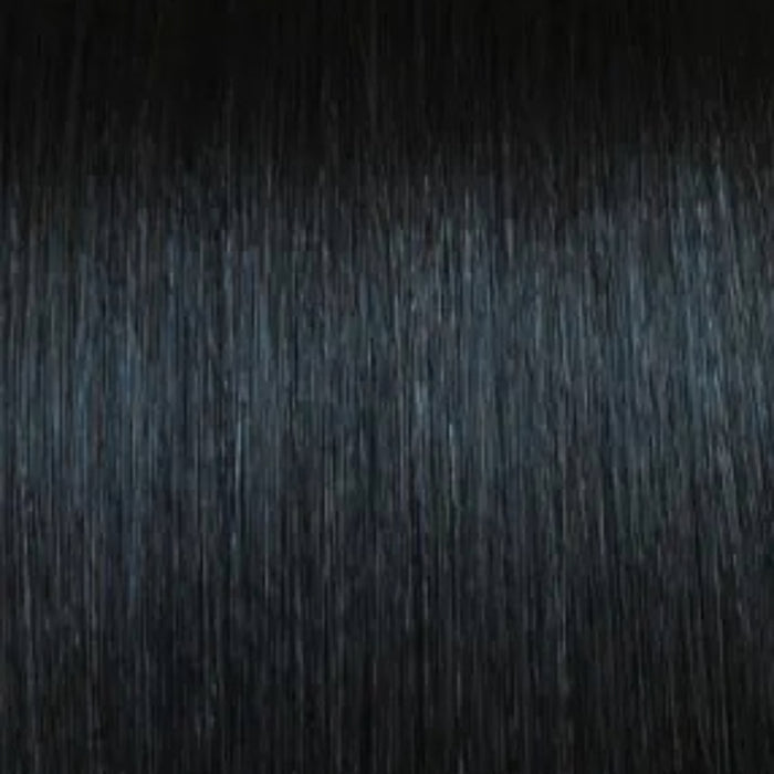 ROYAL IMEX Natural Dream Multi Yaky hair extensions in silky straight jet black with subtle blue highlights