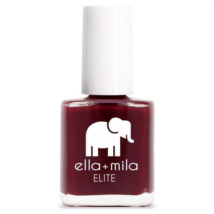 Naughty Not Nice deep ruby red nail polish bottle – ella+mila