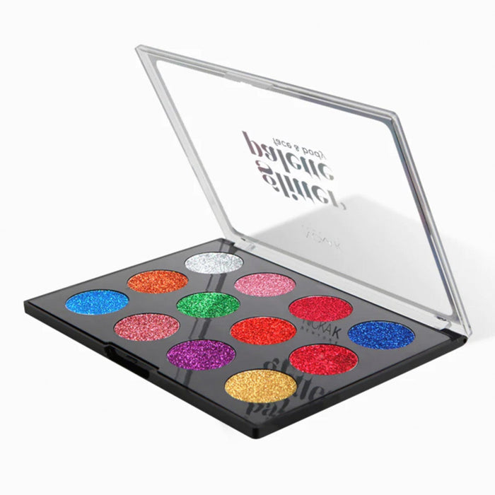 Nicka K New York Face & Body Glitter Palette 12 Colors - ikatehouse
