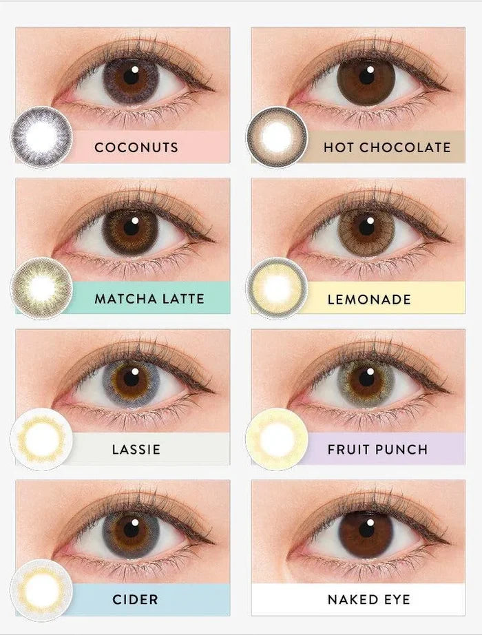 N's Collection Coconuts Grey (10pk) Colored Contacts Circle Lenses - EyeCandys