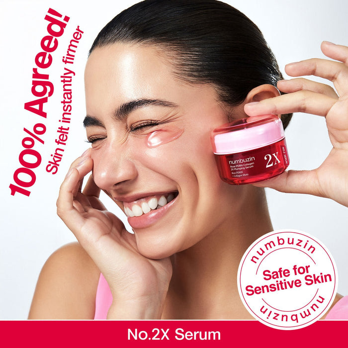 Numbuzin No. 2 Rose PDRN Collagen 2X Plumping Serum 30ml سيروم نومبوزين رقم 2 روز PDRN كولاجين 2X الممتلئ - Princess Cosmetics Qatar