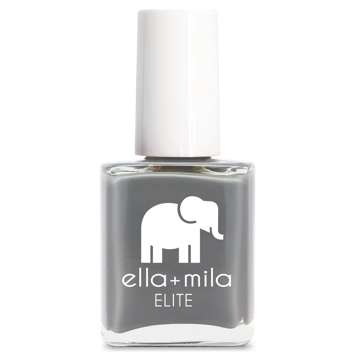 On the Runway soft dark grey nail polish bottle – ella+mila Elite