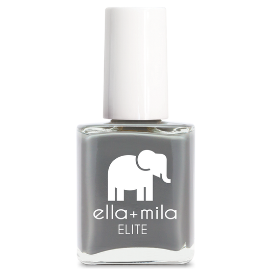 On the Runway soft dark grey nail polish bottle – ella+mila Elite