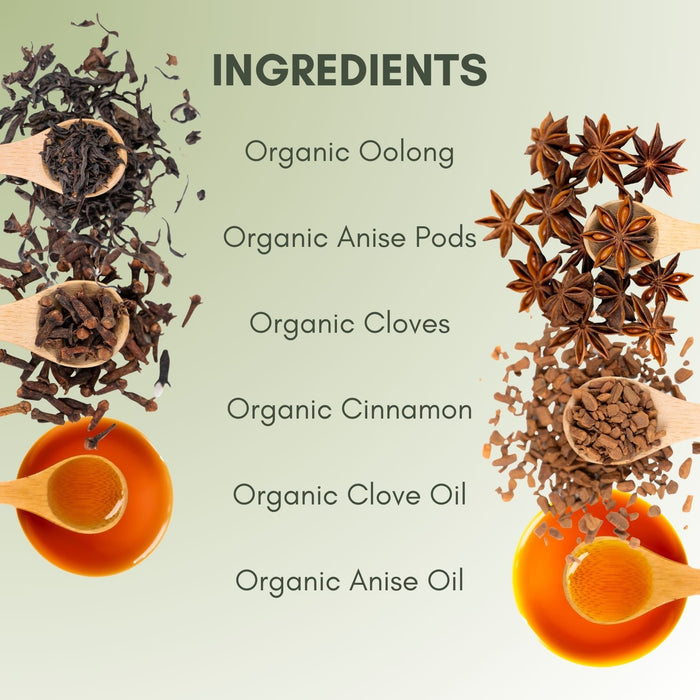 An Ingredient list for Organic Holiday Cheer Tea.