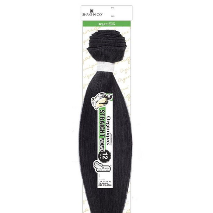 SHAKE N GO black straight hair closure 12 inch organique straight weave bundle for sleek salon styles