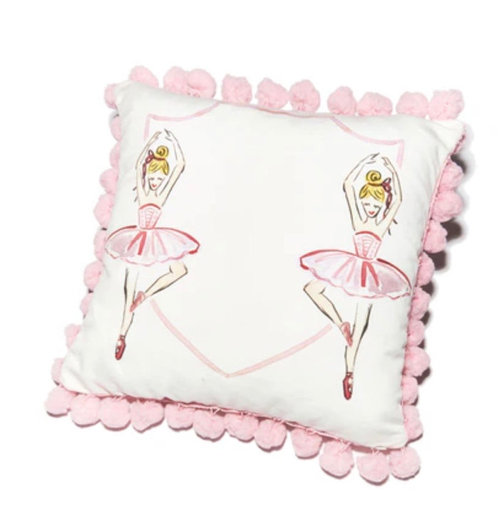 Over The Moon Pillow-Blonde Ballerina Pom Pom