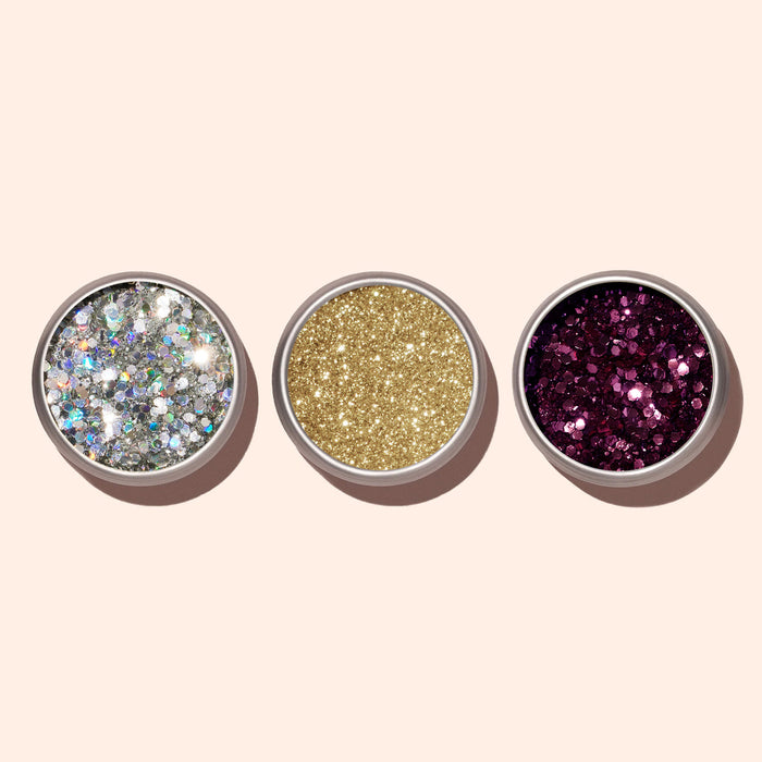 Paillettes Holo + Golden Chrome + Paillettes Bordeaux