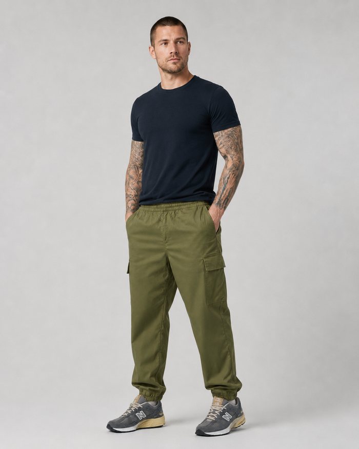 pantalon cargo new balance twill hombre mp41579-dek