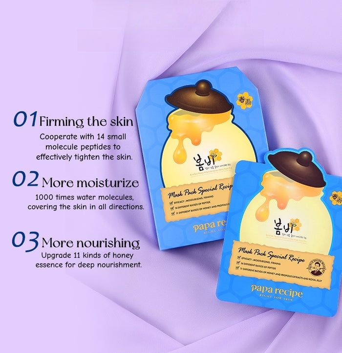 Papa Recipe Blue Honey Can Firm & Lift Facial Mask (3.0) 12 Pcs T5070