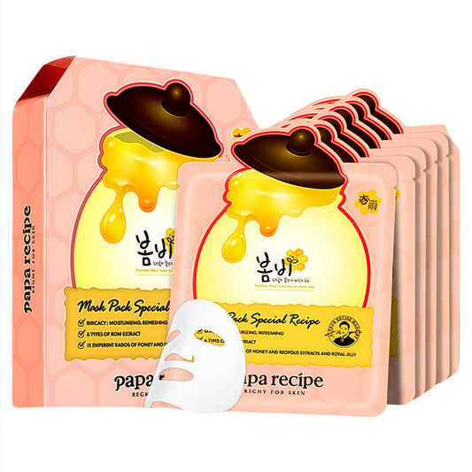 Papa Recipe Pink Honey Can Rose Moist & Refresh Facial Mask 12 Pcs T5063
