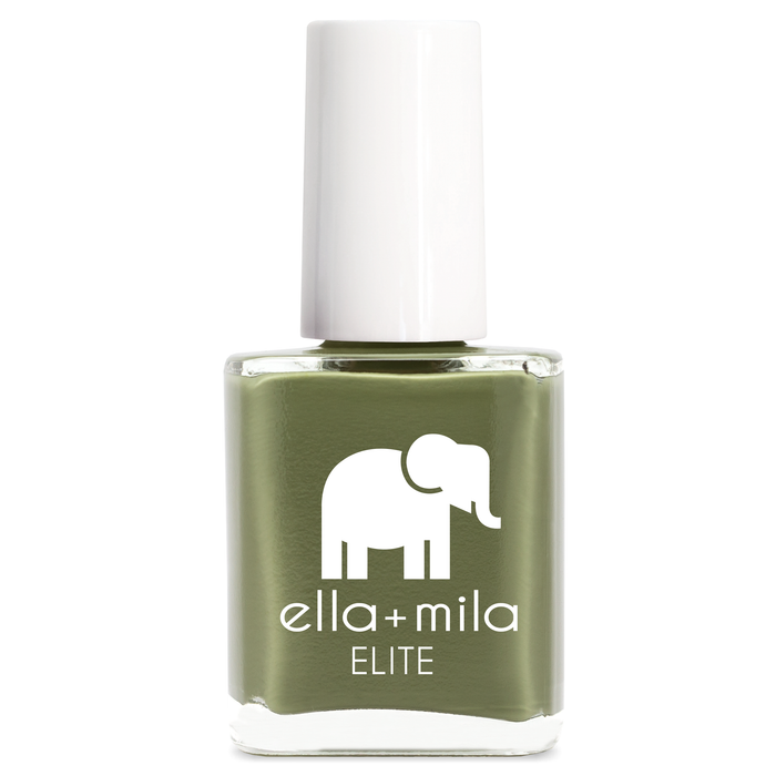 Paradise Isle army green nail polish bottle – ella+mila Elite