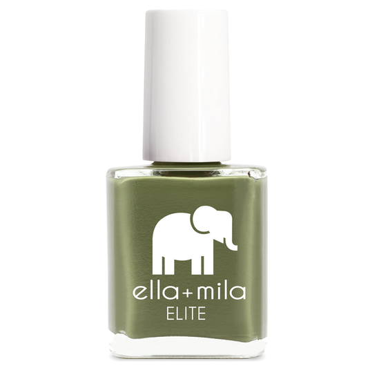 Paradise Isle army green nail polish bottle – ella+mila Elite