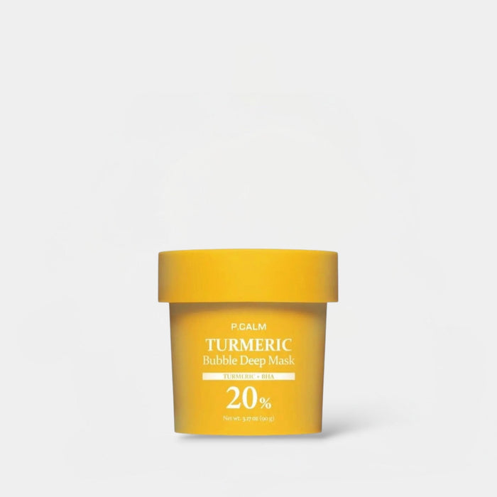 P.CALM Turmeric Bubble Deep Mask 90g قناع الفقاعات العميق بالكركم من بي.كالم - Princess Cosmetics Qatar