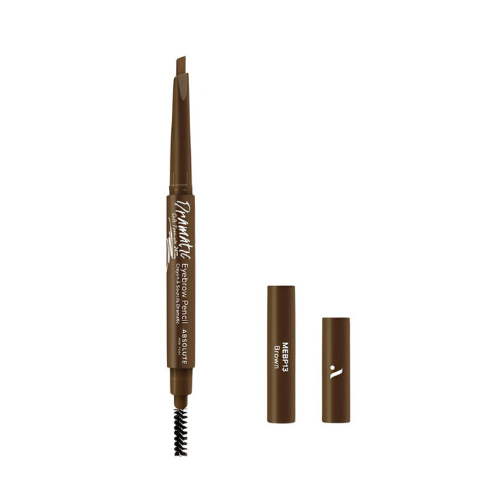 ABSOLUTE NEW YORK perfect eyebrow pencil in brown with spoolie brush and removable caps