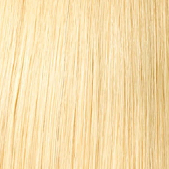 OUTRE 13x6 lace frontal wig straight platinum blonde long smooth hair texture close up