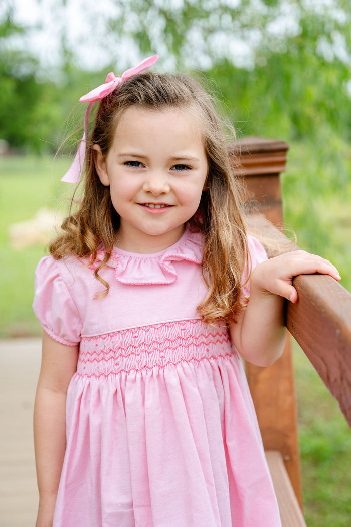 Perfectly Pink Smocked Caroline Dress