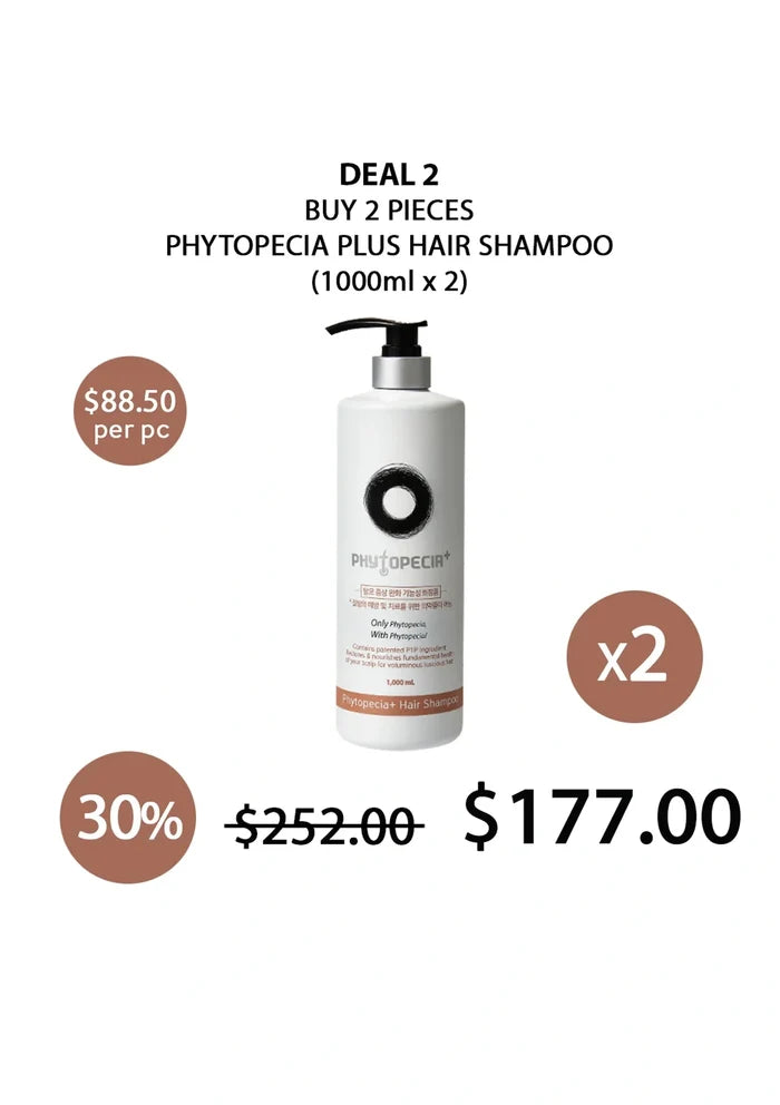 (BUY 2 LARGE) 1000ml PHYTOPECIA PLUS HAIR BOOSTING SHAMPOO