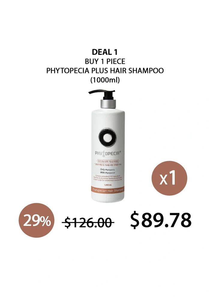 (BUY 1 LARGE) 1000ml PHYTOPECIA PLUS HAIR BOOSTING SHAMPOO