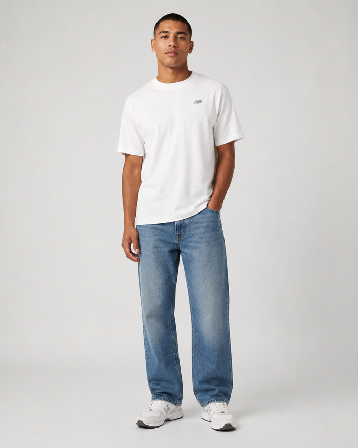 playera new balance essentials hombre mt41509-wt