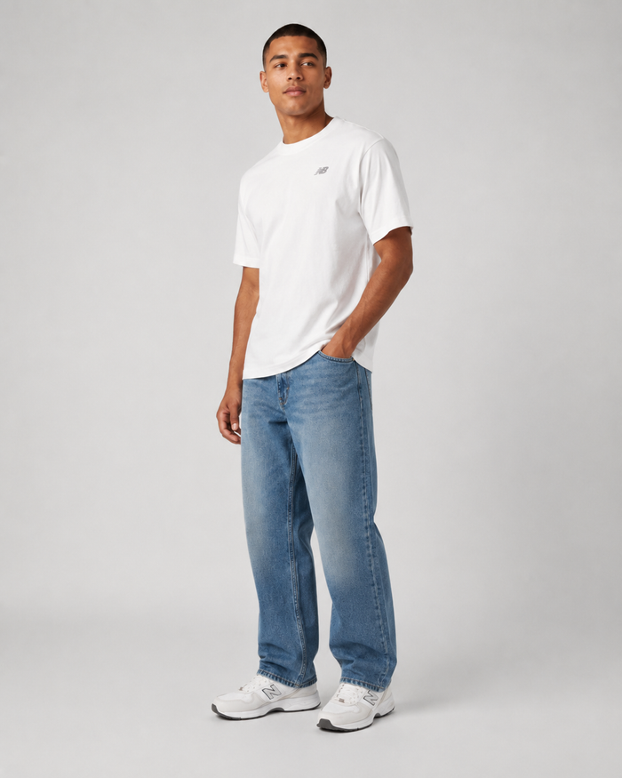 playera new balance essentials hombre mt41509-wt